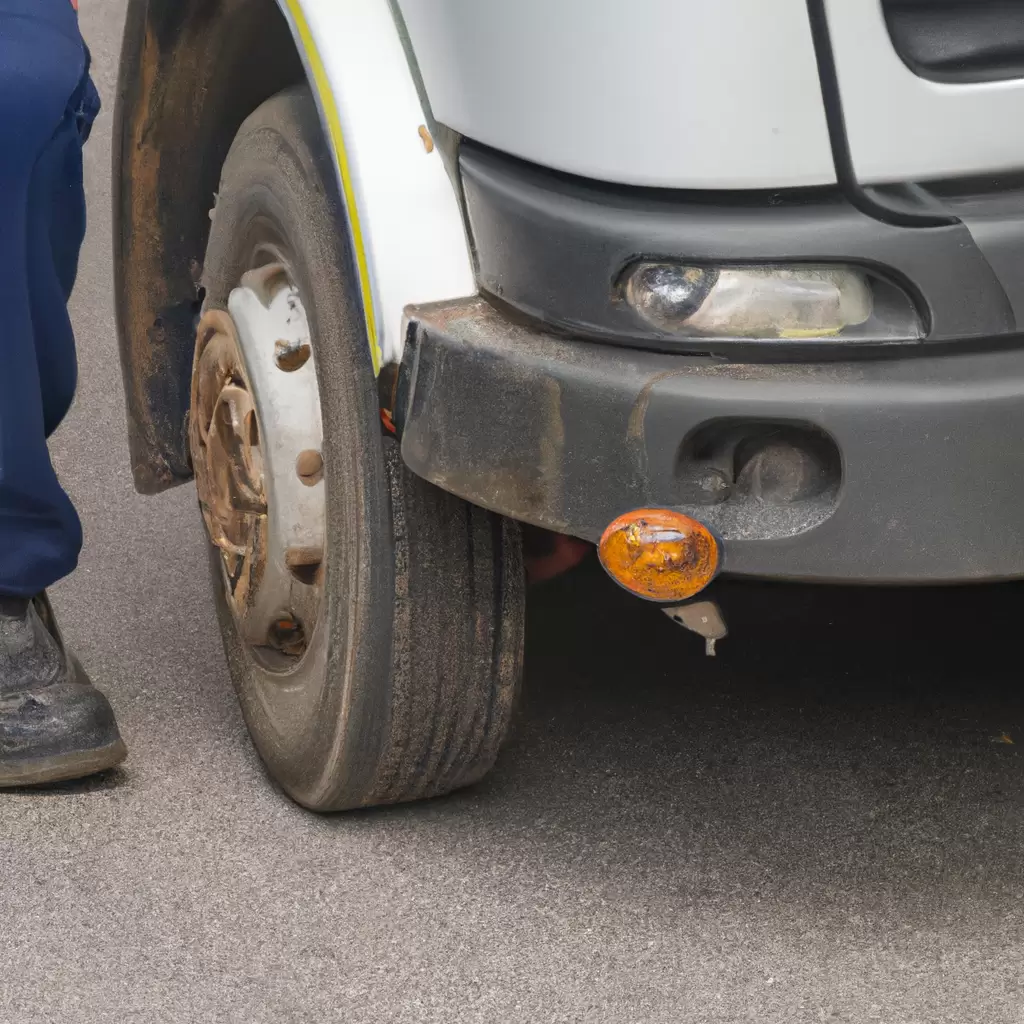 Tow truck assisting car on roadside.